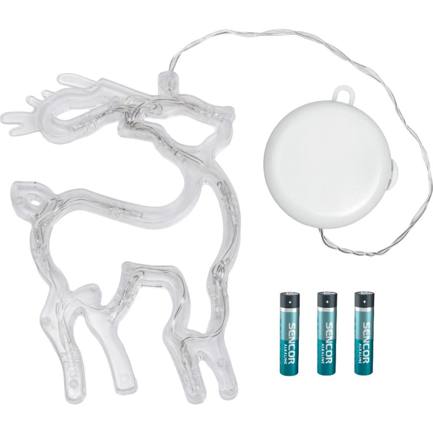 LED Decorazione natalizia LED/3xAAA/bianco caldo renna