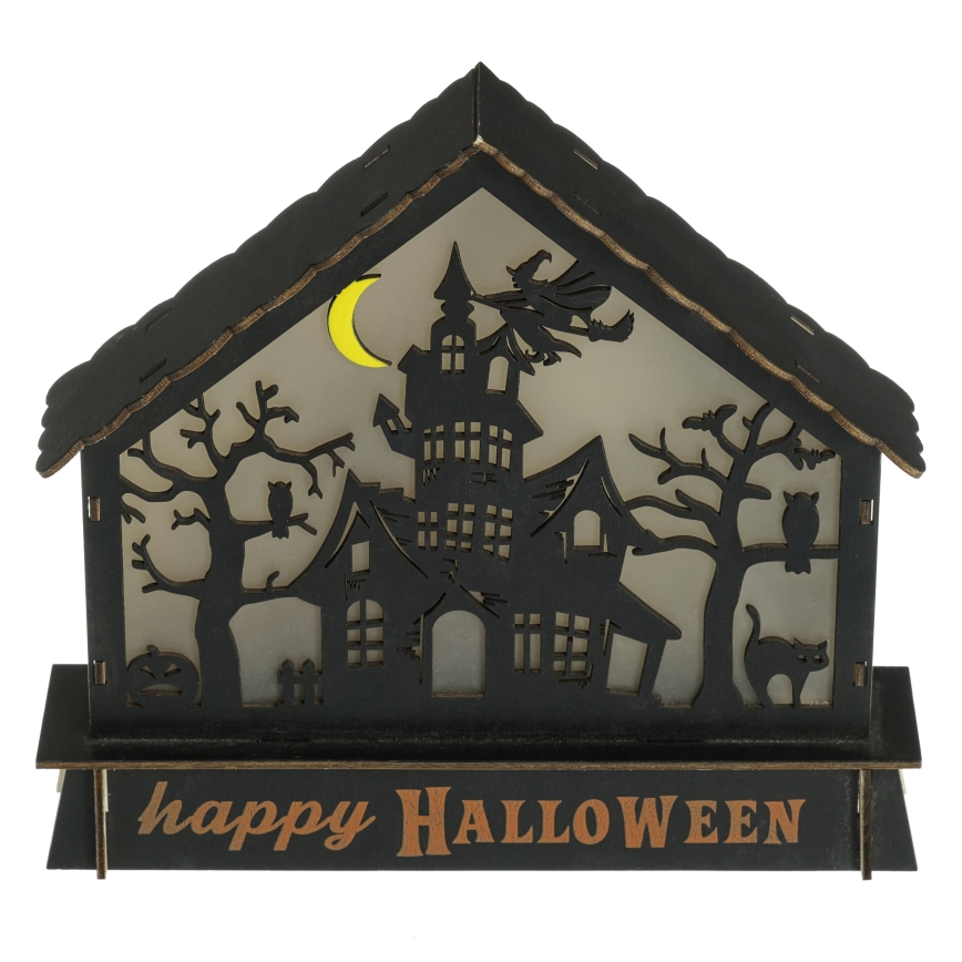 LED-Dekoration HALLOWEEN LED/2xAA/mehrfarbig Spukhaus