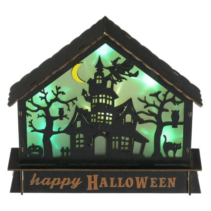 LED-Dekoration HALLOWEEN LED/2xAA/mehrfarbig Spukhaus