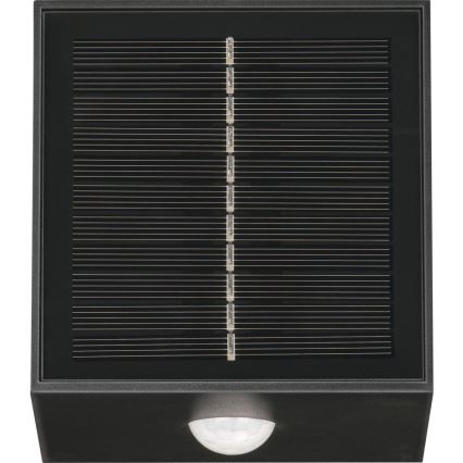 Retlux - Lampada solare da parete a LED con sensore LED/1W/3,7V 1200 mAh IP44 nera