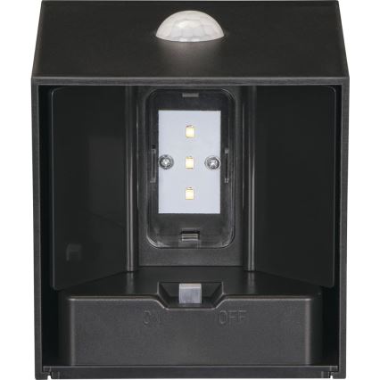 Retlux - Lampada solare da parete a LED con sensore LED/1W/3,7V 1200 mAh IP44 nera