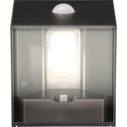 Retlux - Lampada solare da parete a LED con sensore LED/1W/3,7V 1200 mAh IP44 nera