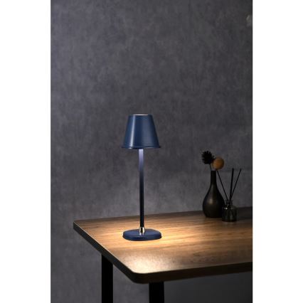 LED Lampada da tavolo ricaricabile dimmerabile LED/3W/1800 mAh blu scuro
