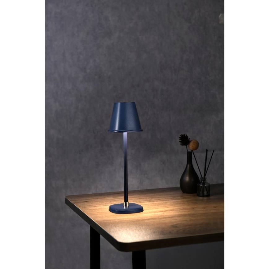 LED Lampada da tavolo ricaricabile dimmerabile LED/3W/1800 mAh blu scuro