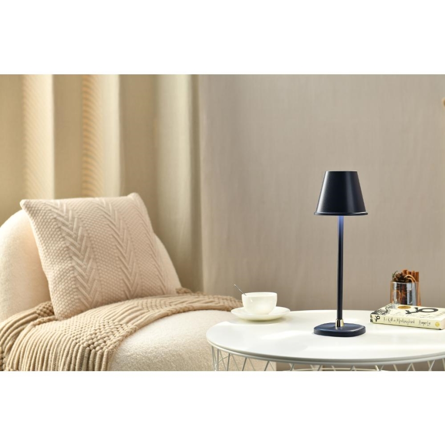 LED Lampada da tavolo ricaricabile dimmerabile LED/3W/1800 mAh blu scuro
