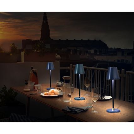 LED Lampada da tavolo ricaricabile dimmerabile LED/3W/1800 mAh blu scuro