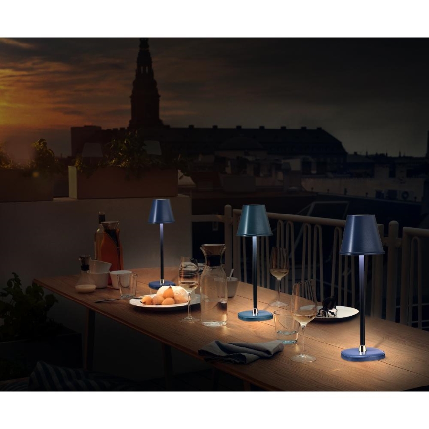 LED Lampada da tavolo ricaricabile dimmerabile LED/3W/1800 mAh blu scuro
