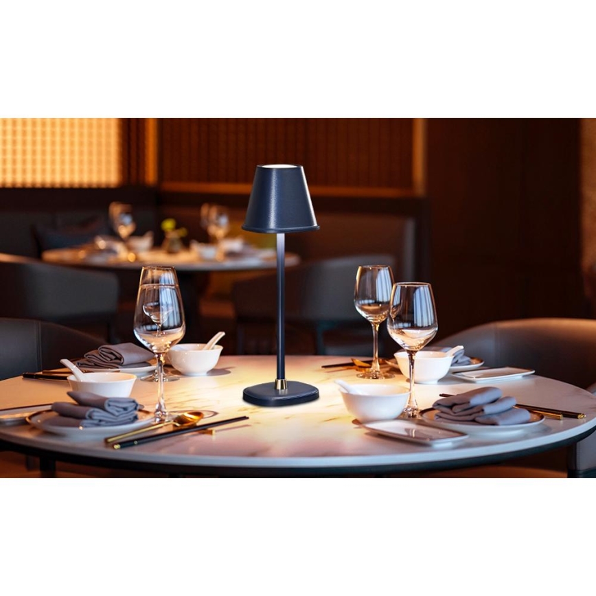 LED Lampada da tavolo ricaricabile dimmerabile LED/3W/1800 mAh blu scuro