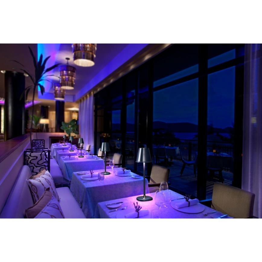 LED Lampada da tavolo ricaricabile dimmerabile LED/3W/1800 mAh blu scuro
