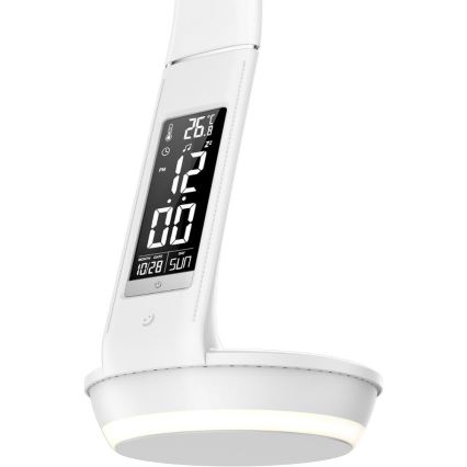 Lampada da tavolo LED dimmerabile con ricarica wireless	 Qi 5W e display LED/6W/230V/1xCR2032 3000/4000/6000K bianco
