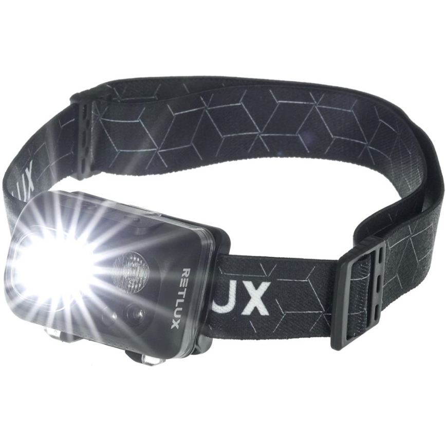 LED Torcia frontale ricaricabile LED/3W/1200 mAh IP67 nera
