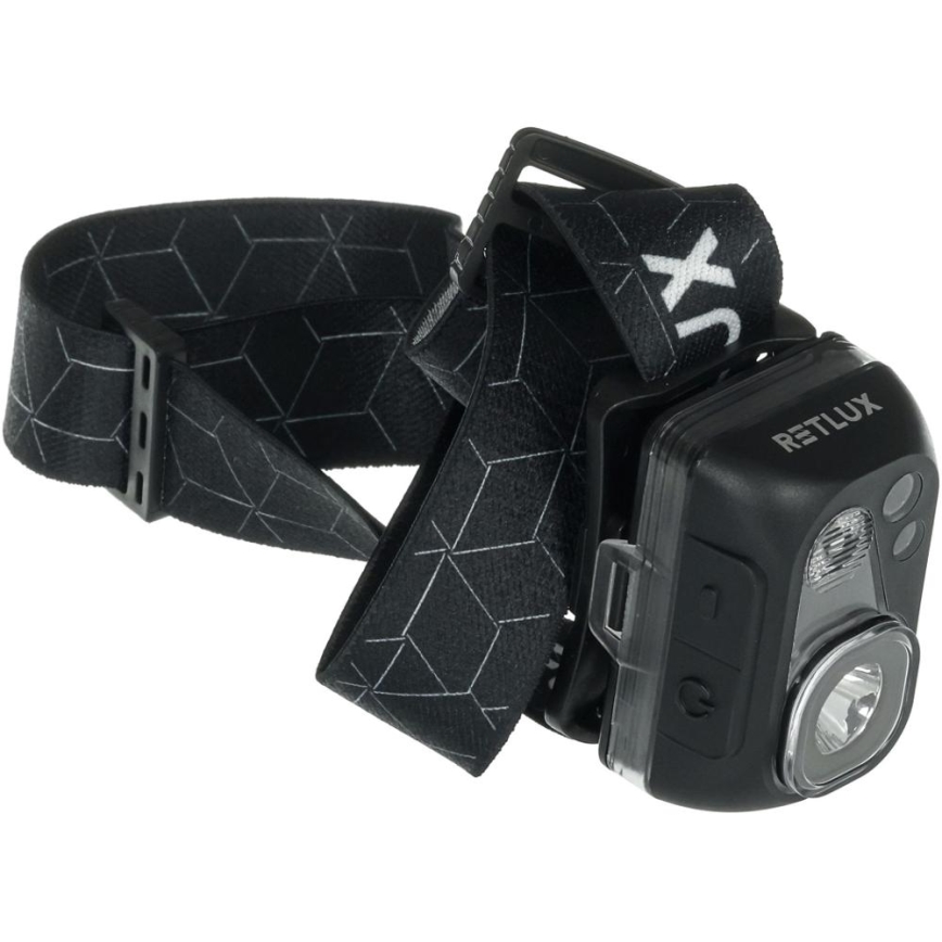 LED Torcia frontale ricaricabile LED/3W/1200 mAh IP67 nera