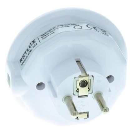 LED-Orientierungslicht mit Dämmerungssensor und Steckdose LED/0,6W/230V