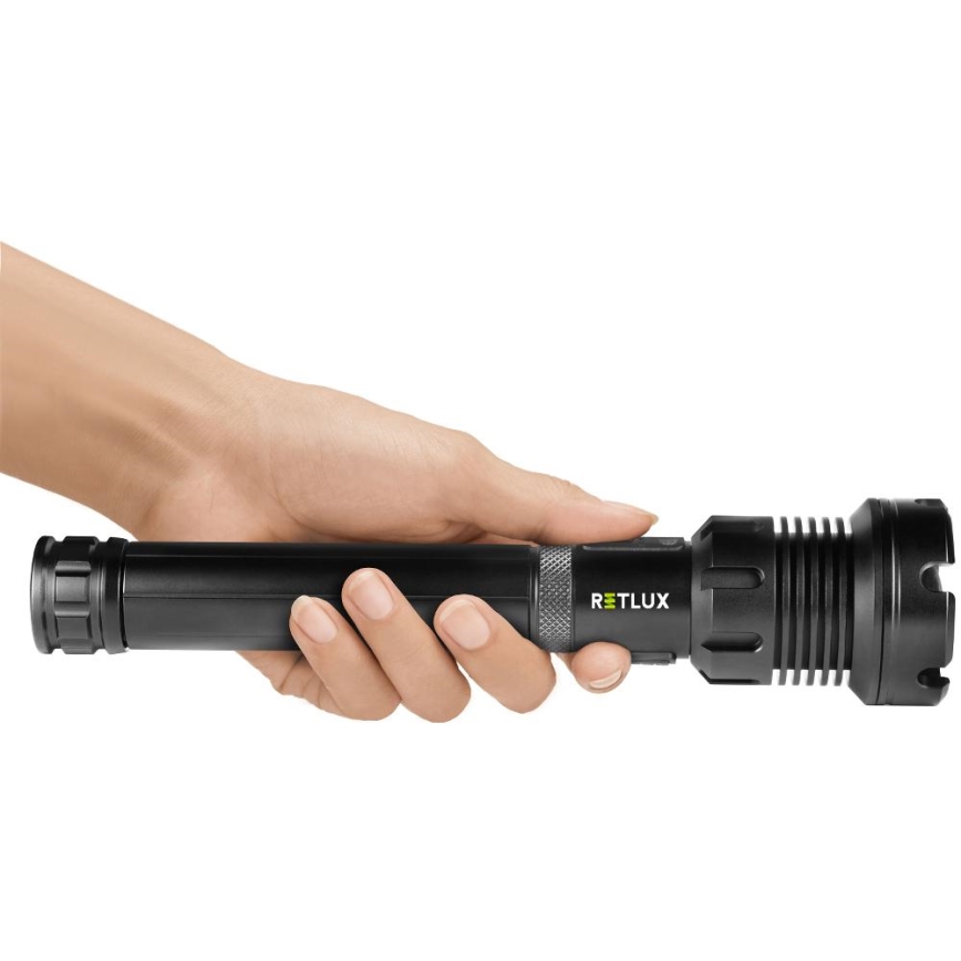 LED Torcia elettrica ricaricabile in alluminio con funzione di power bank LED/4400 mAh 2200 lm IP44