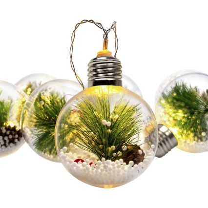 LED-Lichterkette 10xLED/3xAAA/warmweiß 2,1m Kugeln