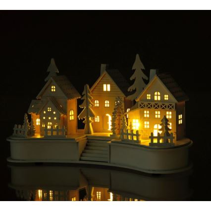 LED Weihnachtsdekoration LED/2xAA Dorf