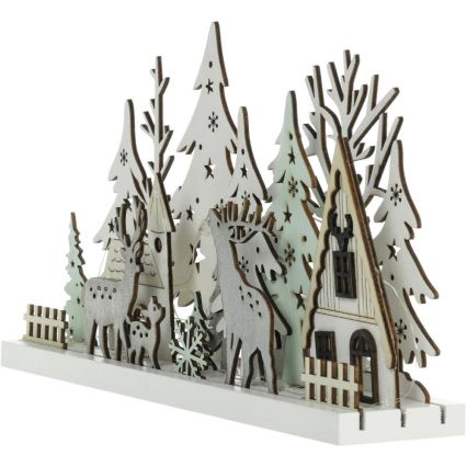 LED-Weihnachtsdekoration LED/3xAAA/warmweiβ Wald