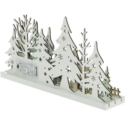 LED-Weihnachtsdekoration LED/3xAAA/warmweiβ Wald