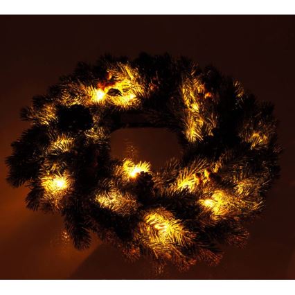 LED Weihnachtskranz LED/2xAA pr. 40 cm