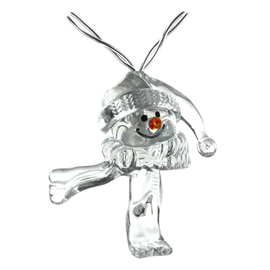 LED-Weihnachtslichterkette 10xLED/2xAA/warmweiβ 1,65m Schneemann