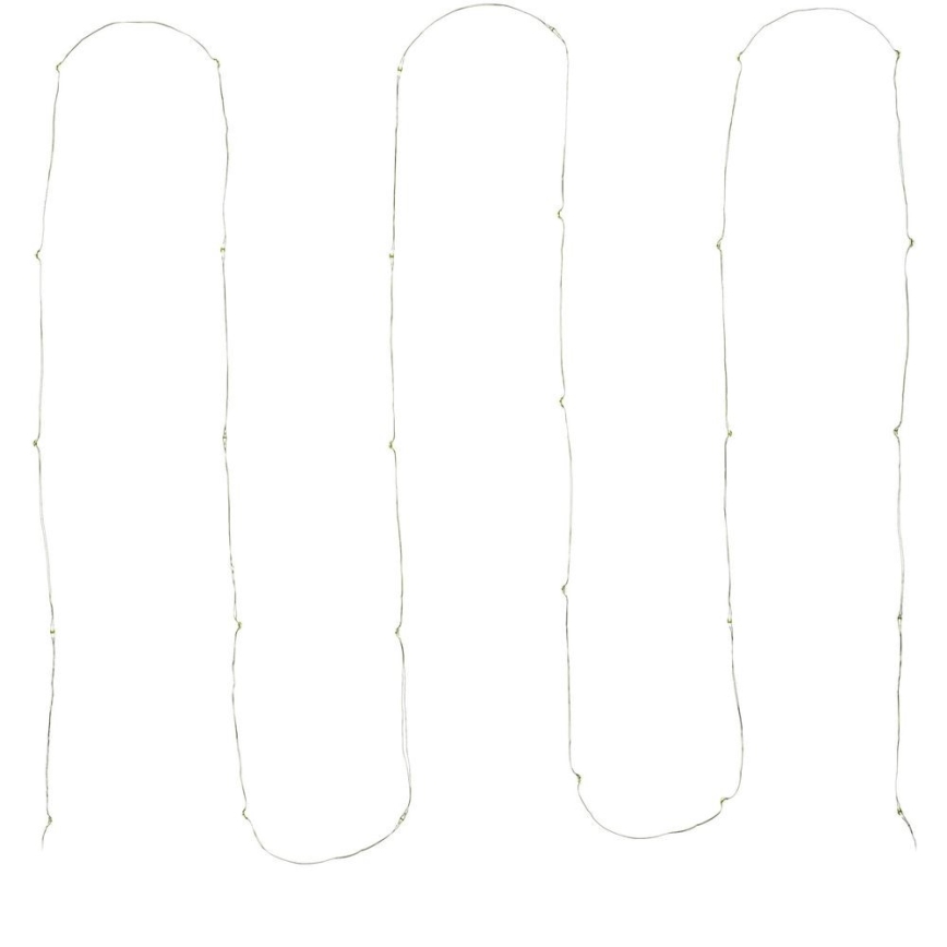 LED-Weihnachtslichterkette 30xLED/3xAA 3,3m kaltweiß