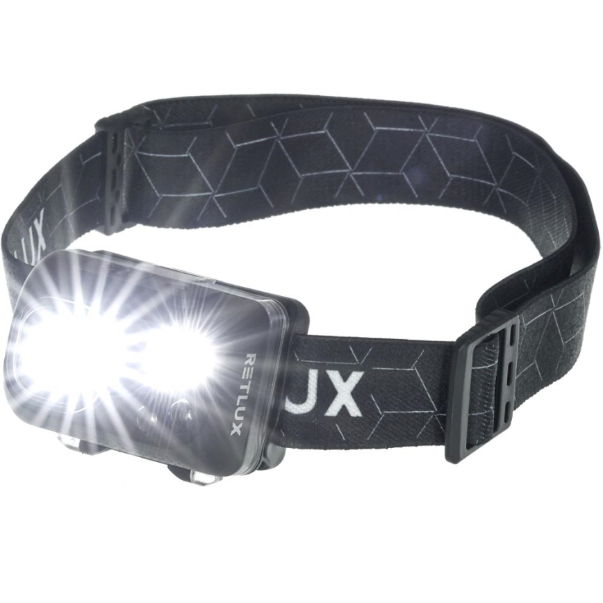 Wiederaufladbare LED-Stirnlampe LED/3W/1200 mAh IP67 schwarz