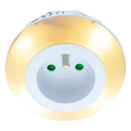 Lumière d'orientation LED avec détecteur de crépuscule et prise LED/0,6W/230V
