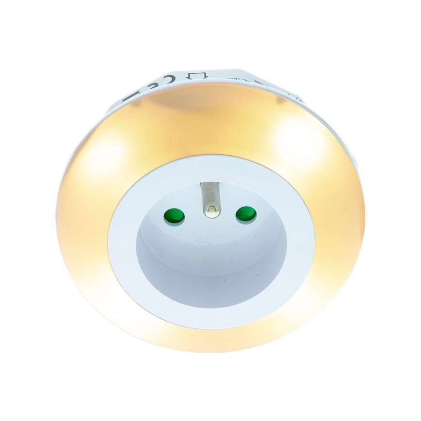Lumière d'orientation LED avec détecteur de crépuscule et prise LED/0,6W/230V