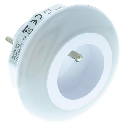 Lumière d'orientation LED avec détecteur de crépuscule et prise LED/0,6W/230V