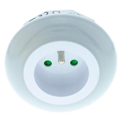 Lumière d'orientation LED avec détecteur de crépuscule et prise LED/0,6W/230V