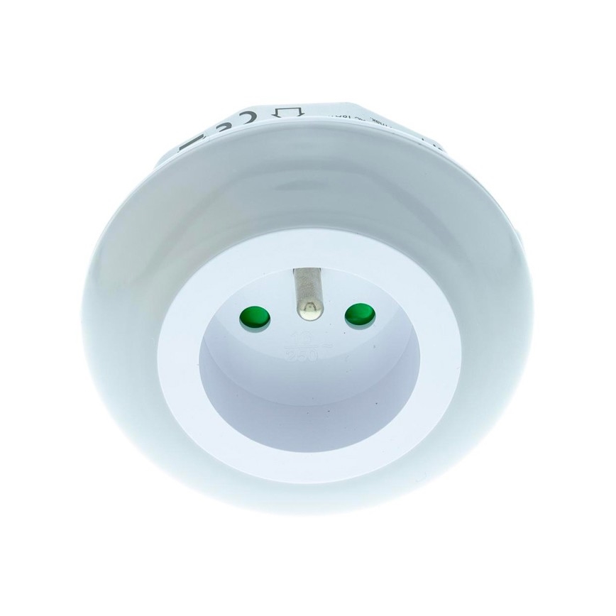 Lumière d'orientation LED avec détecteur de crépuscule et prise LED/0,6W/230V
