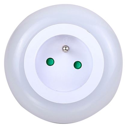 Lumière d'orientation LED avec détecteur de crépuscule et prise LED/0,6W/230V