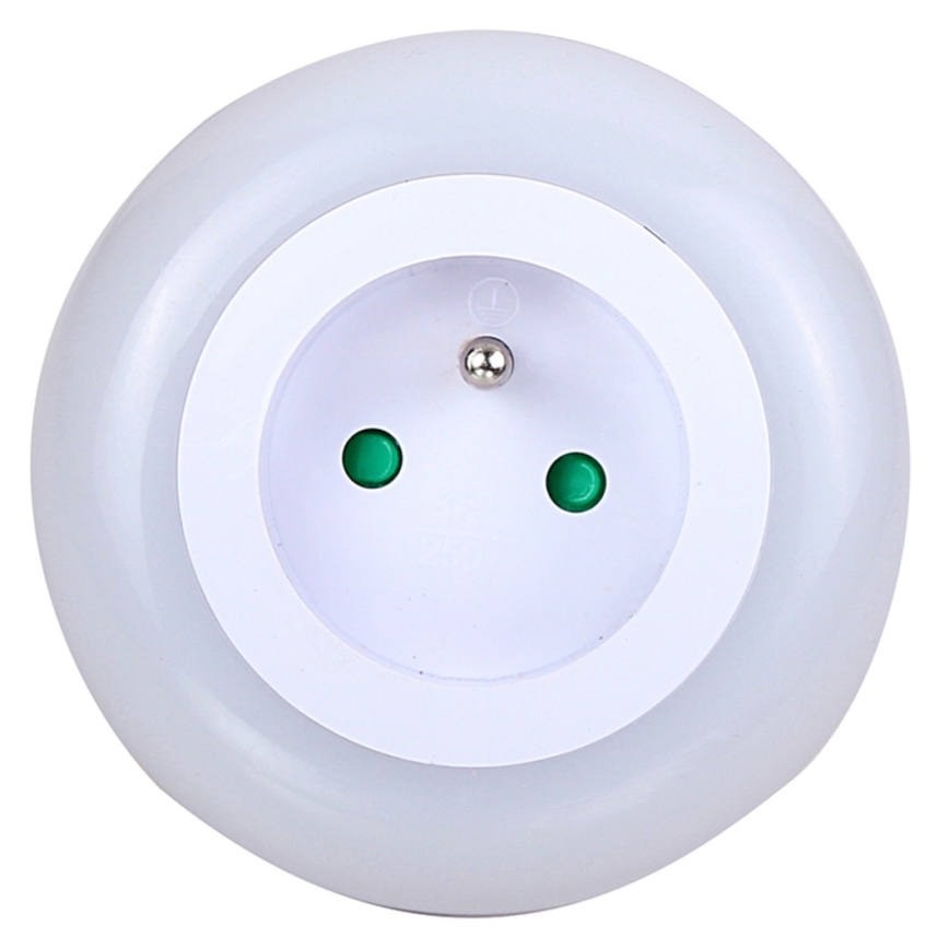 Lumière d'orientation LED avec détecteur de crépuscule et prise LED/0,6W/230V