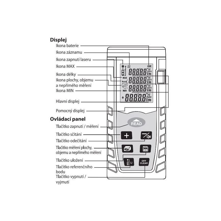 Télémètre laser 2xAAA