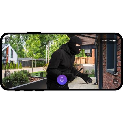 Video-Türklingel mit Bewegungssensor 5MPx 1440p 5200 mAh Wi-Fi IP65 anthrazit