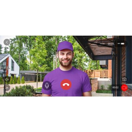 Video-Türklingel mit Bewegungssensor 5MPx 1440p 5200 mAh Wi-Fi IP65 anthrazit