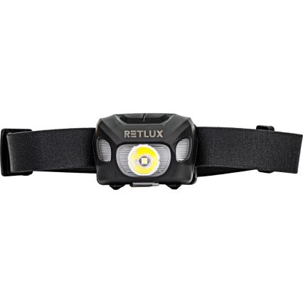 Wiederaufladbare LED-Stirnlampe 3W/1200 mAh IP44 schwarz