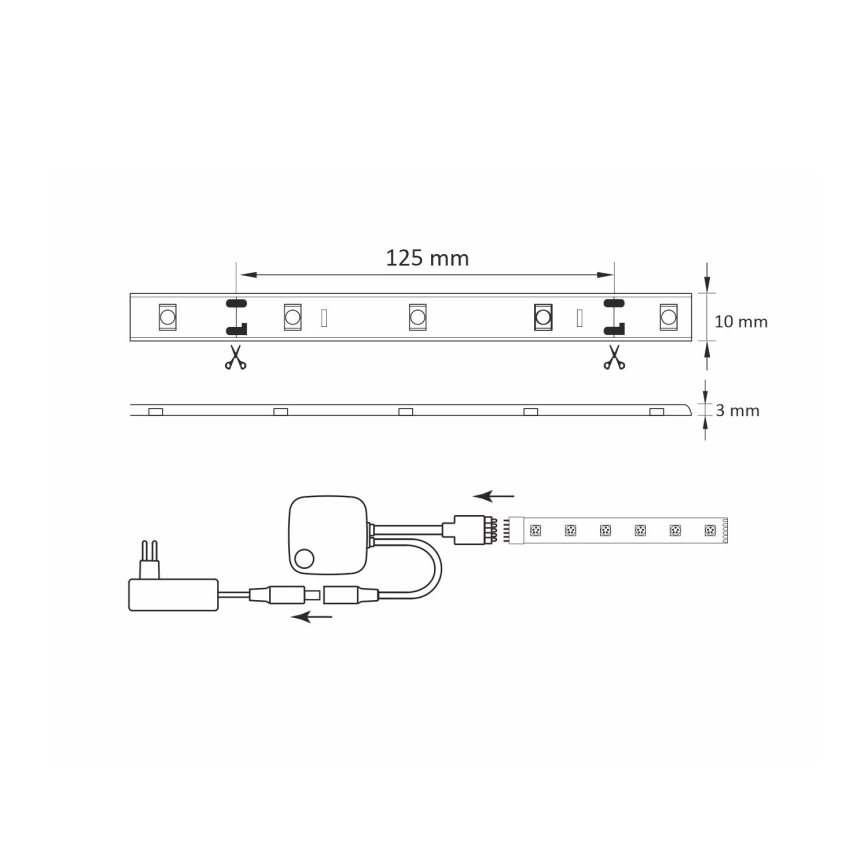 RGB LED Dimmbarer Streifen WLAN + Musikfunktion LED/20W 5 m Tuya