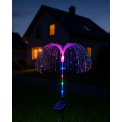 RGB-LED-Solarleuchte, 1,2 V/300 mAh, IP44, schwarz