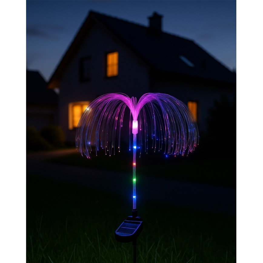 RGB-LED-Solarleuchte, 1,2 V/300 mAh, IP44, schwarz
