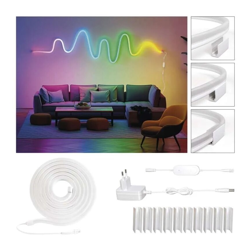 RGBIC Striscia LED dimmerabile GoSmart LED/33W/230V 5 m Wi-Fi Tuya