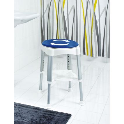 Ridder - Sgabello girevole 58x35,5 cm blu/bianco