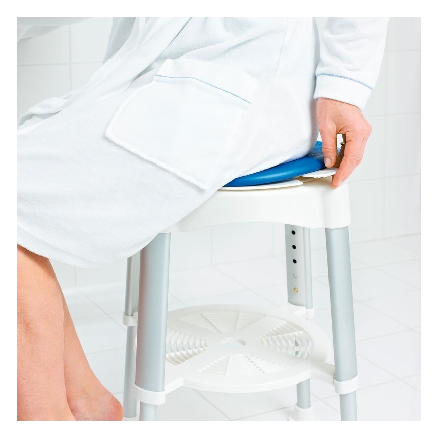 Ridder - Sgabello girevole 58x35,5 cm blu/bianco