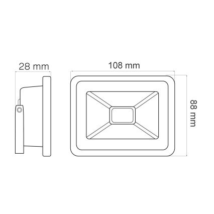 Riflettore a LED LED/20W/230V