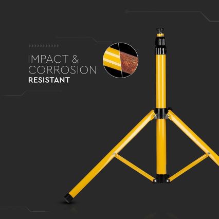 Riflettore da terra 180 cm giallo