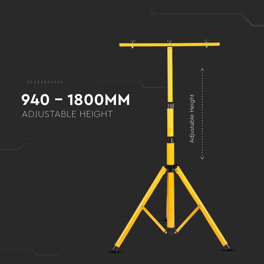 Riflettore da terra 180 cm giallo