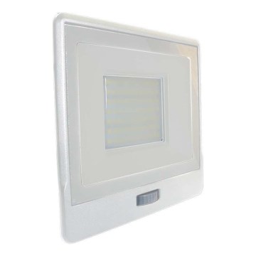 Riflettore LED con sensore LED/50W/230V 6500K IP65 bianco