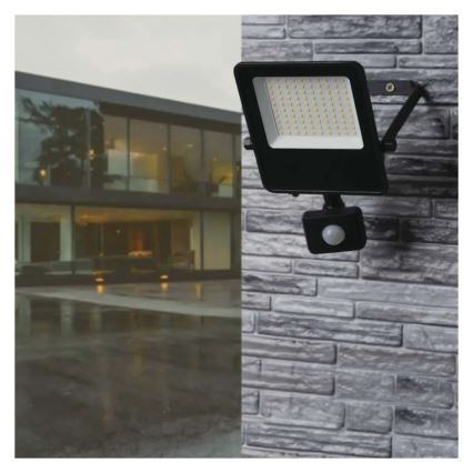 Riflettore LED con sensore VISIO LED/50W/230V 4000K IP65