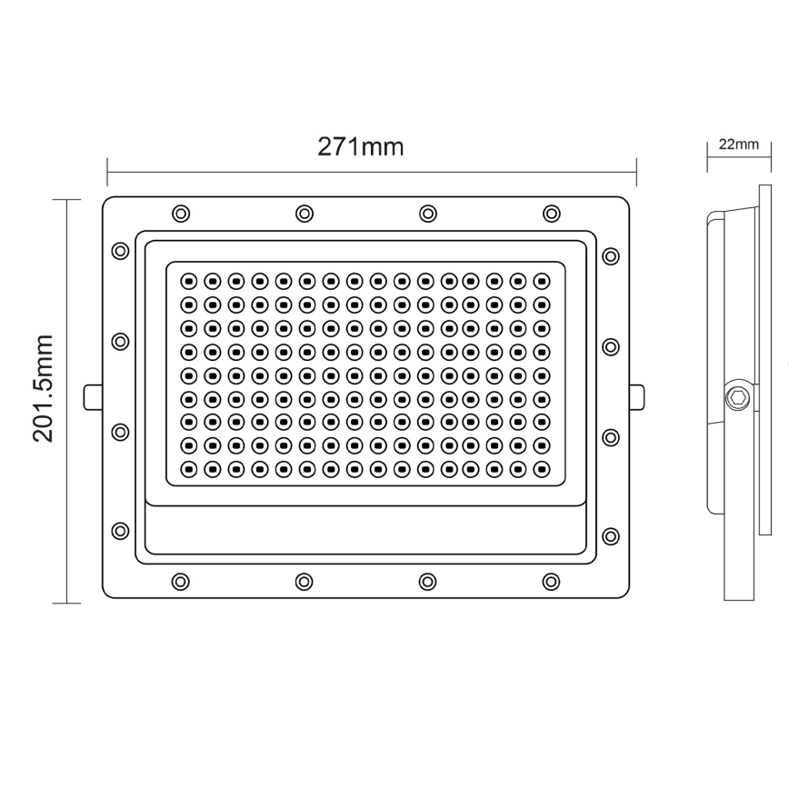 Riflettore LED da esterno LED/150W/230V 5000K IP65 grigio