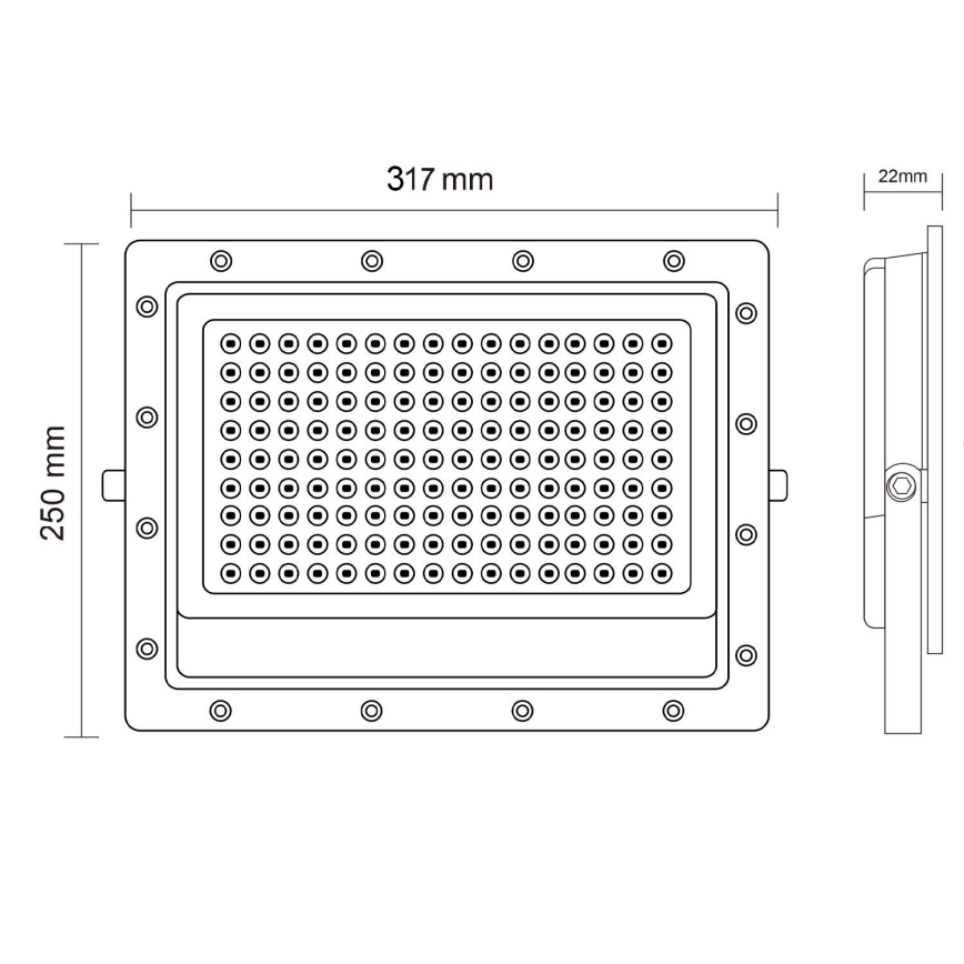 Riflettore LED da esterno LED/200W/230V 5000K IP65 grigio